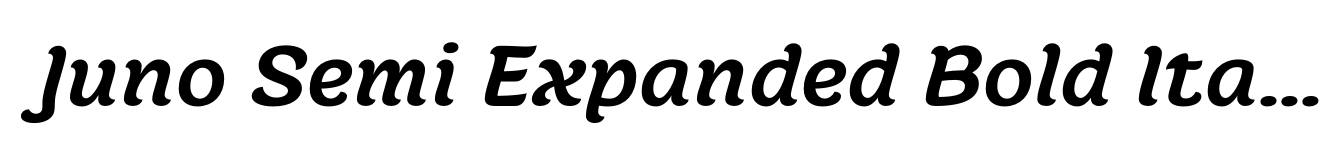 Juno Semi Expanded Bold Italic